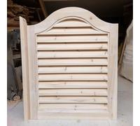 Puerta oscilante de salón de madera sin terminar retro, puerta de café con rejilla para interiores con temática occidental, diseño de columpio único, ideal para decoración rústica (65 cm de ancho x 90