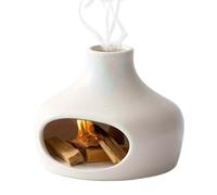 Puerta Pálo Santo | Quemador de cerámica hecho a mano para madera sagrada | Portarincienso Chimenea para meditación, yoga y decoración Zen del hogar