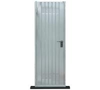 Puerta para bodega galvanizada con manija y cerradura, para cochera, ventanilla 70x200
