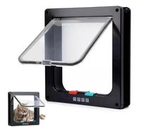 Puerta para Gato, Puerta para Mascotas, Gatera para Gatos, Gatera para Mascotas, para Gatos y Perros Pequeños, Montar en Puertas de Metal, Vidrio, Ladrillo O Paredes Delgadas