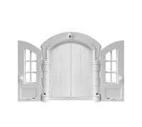 Puerta para Gatos con Ventana: Mediana A Prueba De Escape, De Puerta De Doble Panel, Paso Interior para Mascotas De Estilo Francés, Marco De con Bloqueo Seguro, Accesorio Suave para In