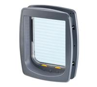 Ferplast Puerta para Perros Medianos, Gatera, Entrada y Salida controlables 4 vías, Protección contra Corrientes de Aire, Túnel Completo, Swing 11 Puerta Perro Gatera, Gris