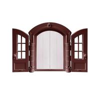 - Puerta para gatos: marco de paso a prueba de fugas, con paneles dobles, estilo francés, puerta exterior para gatos, 24 x 27,5 x 7,2 cm, para puerta de dormitorio, pasillo, casa, terraza, pared