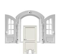 Puerta para gatos para la pared, accesorios para mascotas, puerta interior para gatos, para dormitorio, salón, garaje, esquina, paso de puerta, mansión y hogar