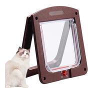 Puerta para gatos para ventana, puerta para mascotas,Solapa de puerta grande para perros y gatos con cierre de 4 vías | Puerta para mascotas resistente a la intemperie, instalación en puertas interior