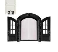 - Puerta para gatos paso a prueba de fugas para razas pequeñas | Con paneles dobles, estilo francés, puerta de gato exterior, 24 x 27,5 x 7,2 cm, dormitorio, garaje, exterior, pared, terraza