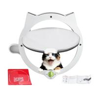 Puerta para gatos - Resistente a la intemperie, 4 modos de bloqueo, 31 x 26 cm, puerta interior para animales domésticos | Para casa, pared, salón, dormitorio, sótano, porche