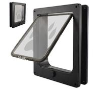 Puerta para gatos - Seguridad magnética resistente a la intemperie Inteligente - Puerta de bloqueo de 4 vías pequeña para perros | Para casa, interior, exterior, pared, apartamento, sala de estar