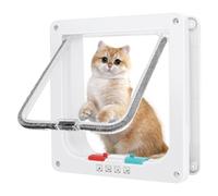 Puerta para Gatos,xlwen Puerta para Mascotas,Puertas Cachorros,Puerta para Gatos con túnel,Puerta Gatera para Gatos, Gatitos y Perro Perrito,Fácil de Instalar,Material ABS