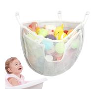 Puerta para juguetes de baño - puesta almacenamiento de juguetes de baño | Memoria de baño de liberación rápida con bolsillo grande para baño | Red de secado rápido con 4 ganchos, para baño o ducha