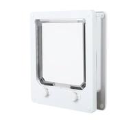 Puerta Para Mascotas De 4 Vías: Puertas Interiors Para Gatos, Puertases Perros Con Cerradura En La Pared, Acceso En La Pared | Interior Del Hogar Exterior Ventana Puerta Segura Conveniente Duradero Fá