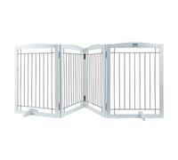 VEVOR Puerta Independiente para Perros, 2450 x 245 x 813 mm, 4 Paneles Puerta Plegable para Perros para Pasillos Anchos y Estrechos, Barrera Expandible para Perros con Soporte Silencioso, Blanco