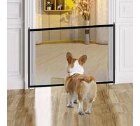 Puerta para perros, puertas retráctiles para escaleras, puerta de seguridad para bebés, puerta portátil para escaleras sin taladrar en interiores, red de aislamiento de barrera para perros para