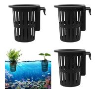 Puerta Para Plantas De Acuario - Olla Para Plantas Acuáticas Flotantes | Accesorios Buceos Para Maceta De Estaño Plantado, Piedras De Cultivo Para La Configuración Acuapónica Exterior