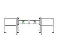 Puerta peatonal de acero inoxidable de un solo columpio con il, ideal para supermercados, almacenes y espacios comerciales, solución de acceso de seguridad duradera (8 columnas)