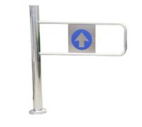 Puerta peatonal de metal automática, entrada oscilante con resorte para supermercados, puerta de seguridad unidireccional, 70 x 97 cm, diseño basculante a la derecha, solución de acceso duradera y