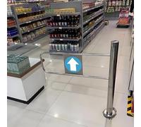 Puerta peatonal manual - Puerta de seguridad abatible de 1 vía con diseño abierto de 90° para un acceso seguro en supermercados y almacenes