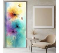 Puerta Pegatina 90x200 cm - Cuadro De Ensueño Con Diente De León, Puerta PVC Adhesivo Fotográfico Vinilos Puertas Pegatina Pared Murales Vistoso para Cocina Sala de Baño Decorativos