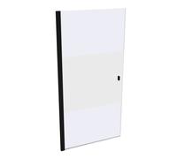 Puerta pivotante de 4 esquinas con marco parcial HÜPPE SolvaPro, fijación izquierda, anchura: 100 cm, alto: 200 cm, 7T1103123375, Cabinas de ducha: Color de perfil Black Edition Cristal ESG Privatima