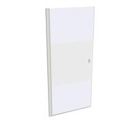 Puerta pivotante de 4 esquinas con marco parcial HÜPPE SolvaPro, fijación izquierda, anchura: 90 cm, alto: 200 cm, 7T1102182373, Cabinas de ducha: Color del perfil Edición en blanco Cristal ESG Privat