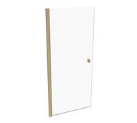 Puerta pivotante de 4 esquinas con marco parcial HÜPPE SolvaPro, fijación izquierda, anchura: 90 cm, alto: 200 cm, 7T110255H321, Cabinas de ducha: Perfil color latón Vidrio ESG transparente