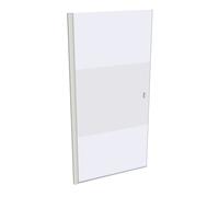 Puerta pivotante de 4 esquinas con marco parcial HÜPPE SolvaPro, montaje a la derecha, anchura: 100 cm, alto: 200 cm, 7T1203182375, Cabinas de ducha: Perfil color Blanco Edicion ESG Privatima cristal