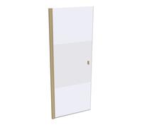 Puerta pivotante de 4 esquinas con marco parcial HÜPPE SolvaPro, montaje a la derecha, anchura: 80 cm, alto: 200 cm, 7T120155H373, Cabinas de ducha: Perfil color latón Vidrio ESG Privatima