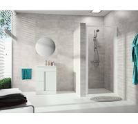 Puerta pivotante HÜPPE Alpha 2, en hueco, 750x1900mm, totalmente enmarcada, A24408087321, Cabinas de ducha: Color de perfil plata mate ESG clear