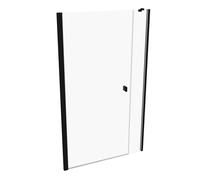 Puerta pivotante HÜPPE SolvaPro con panel lateral en hueco, fijación a la izquierda, anchura: 120cm, alto:200cm, 7T2904123321, Cabinas de ducha: Color de perfil Vidrio Black Edition ESG transparente