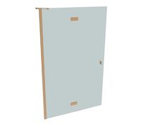 Puerta pivotante HÜPPE SolvaPro parcialmente enmarcada, 4 esquinas, con segmento fijo, a medida, An 120,1-150cm, Al 200,1-220cm, 7T038355D315, Cabinas de ducha: Color del perfil bronce Vidrio ESG Sand