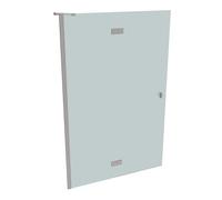 Puerta pivotante HÜPPE SolvaPro parcialmente enmarcada, 4 esquinas, con segmento fijo, a medida, An 120,1-150cm, Al 120-200cm, 7T038255G316, Cabinas de ducha: Profilfarbe acero inoxidable óptico Glas