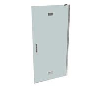 Puerta pivotante HÜPPE SolvaPro parcialmente enmarcada, 4 esquinas, con segmento fijo, fijación a la derecha, anchura: 1000mm, 7T0403092315, Cabinas de ducha: Color del perfil plata brillo intenso Vid