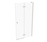Puerta pivotante HÜPPE SolvaPro parcialmente enmarcada, 4 esquinas, con segmento fijo, fijación a la derecha, anchura: 1000mm, 7T0403182322, Cabinas de ducha: Color del perfil Edición Blanca ESG crist