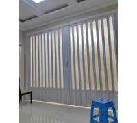 Puerta plegable, 152 x 228 cm, pantalla retráctil de PVC para gran apertura, divisor de habitación interior personalizable