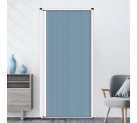 Puerta Plegable Acordeon 60 65 70 75 80 85 90 CM Ancho,Puertas Plegable Sin Perforaciones Con Marco Y Tirador,Tamaño Personalizado,para Puerta de Cocina o Dormitorio 95×210cm Azul