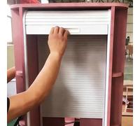 Puerta Plegable Acordeon Kit de Puerta de Persiana para Armario de Despensa, Puerta de Persiana, Puerta Corredera Enrollable Abatible para Espacios Pequeños(69x102cm(27x40in))