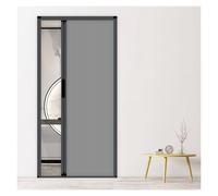 puerta plegable acordeon Puerta Divisoria Plegable, 241 Cm De Altura - Puerta De Acordeón Invisible Interior Con Manija - Panel Divisor De Ambientes Totalmente Opaco Para Dormitorio, Cocina(Grey,137x2