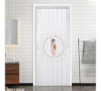 Puerta Plegable Acordeon Puerta Plegable de PVC con Impresión Personalizada, Puerta Acordeón que Ahorra Espacio con Diseño de Patrón Personalizado para Separador de Ambientes(35x80in (89x203cm))