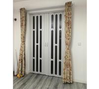 puerta plegable acordeon Puerta Plegable De PVC, Puerta Corredera Para Cocina Interior Abierta, Puerta De Concertina Ajustable Para Baño, Armarios, Balcón, Restaurante(290x193cm)