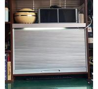 Puerta Plegable Acordeon Puertas de Armario Enrollable Kit Tambor, Listones de ABS Puerta de Persiana Tamaños Personalizables, Cocina/Garaje para Electrodomésticos(91x46cm(36x18in))