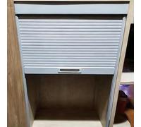 Puerta Plegable Acordeon Puertas Enrollables Blancas De Persiana Para Armarios De Cocina. Puerta Enrollable De ABS De Fácil Apertura. Tirador Incluido(18x40in(46x102cm))