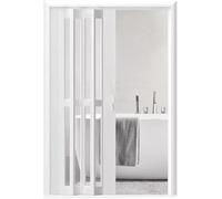 Puerta Plegable con manijas y Vidrio acrílico, Puerta divisoria Plegable para Dormitorio/Sala de Estar/Patio, 50-200 cm de Ancho (Ancho x Alto 21 x 80 Pulgadas (53,5 x 20