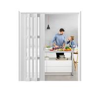 Puerta plegable Concertina con cierre magnético, panel de seguridad acrílico para puertas interiores, patio, armario y armario