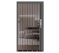 Puerta plegable Concertina con marco de aluminio y malla, solución deslizante sin taladrar para despensa de sala de estar, puerta divisora magnética de privacidad