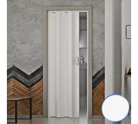 PUERTA PLEGABLE CORREDERA PVC CASA MANILLA 80 REDUCIBLE AJUSTABLE BLANCO PASTEL