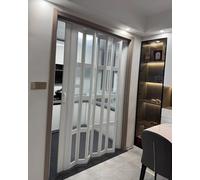 Puerta plegable corrediza de PVC, pantalla retráctil que ahorra espacio para baño, cocina y habitaciones pequeñas