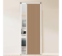Puerta plegable corrediza personalizable, puerta divisora plegable con marco de metal duradero y panel no tejido para privacidad y ahorro de espacio