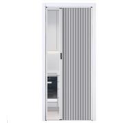 Puerta plegable de acordeón, cartón multipliegue temporal de panal, marco de aluminio blanco para dormitorios, baños, tabiques de cocina