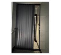 Puerta plegable de acordeón con cerradura, divisor de habitación retráctil impermeable de aluminio para dormitorio, baño, puerta corrediza al aire libre
