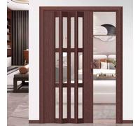 Puerta plegable de acordeón de PVC de plástico, divisor de privacidad deslizante retráctil, impermeable, insonorización para el hogar y la oficina